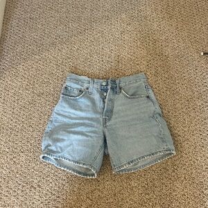 Levi's Light Blue Jean Shorts Relaxed fit 4-button